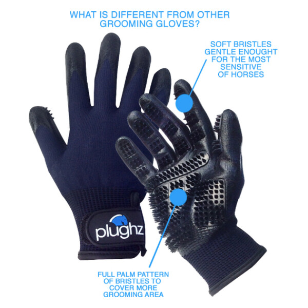 Plughz Wet And Dry Grooming gloves B&B Saddlery